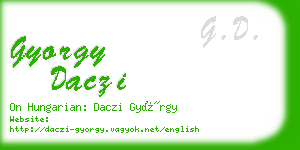 gyorgy daczi business card